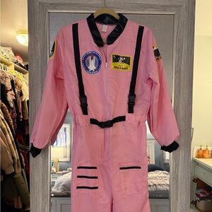 Pink Astronaut Costume with Patches Small